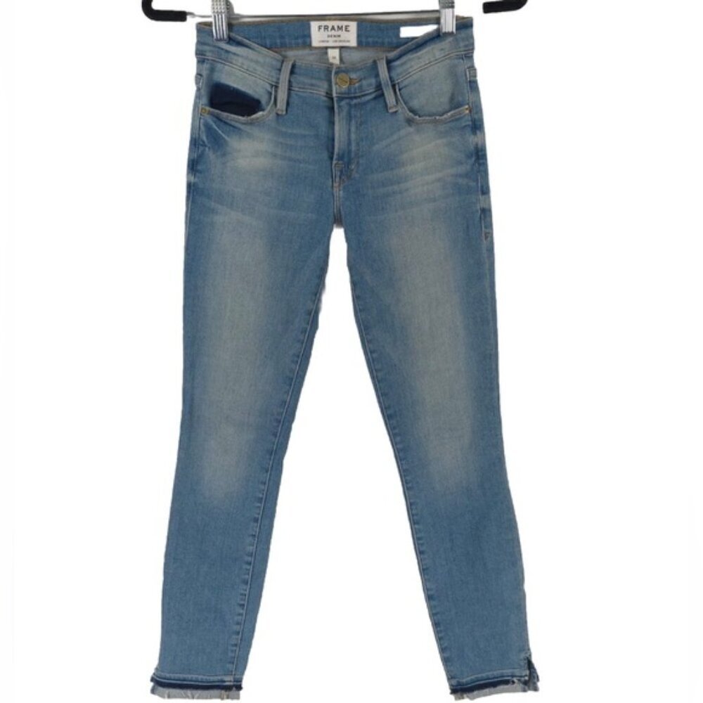 FRAME BRENTON RIDGE USA 🇺🇸 Made Le Skinny de Jeanne Crop Jeans Size 24